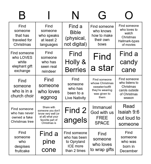 🎄Christmas Adam 2025 🎄 Bingo Card