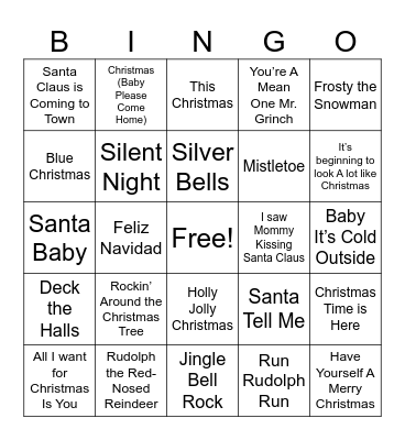 Christmas Bingo Card