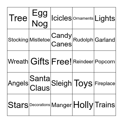 Christmas Bingo Card