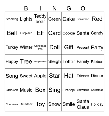 Christmas Bingo Card
