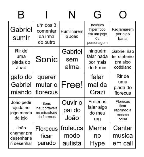 Bingo da angola Bingo Card