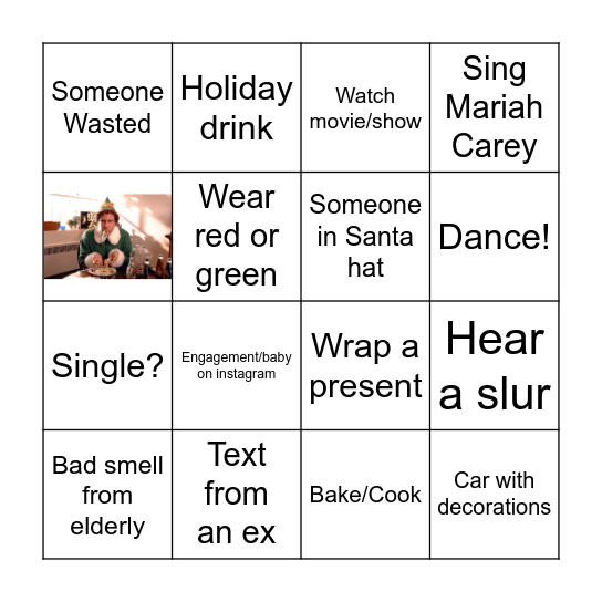 Ryley and Trey's Holiday Bingo Card