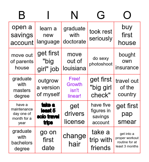 Era of Becoming Bingo Card