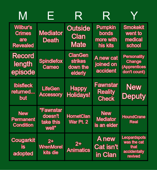 GalaxyClan Y30 Bingo Card