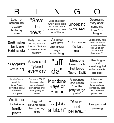 Rebecstime Bingo Card