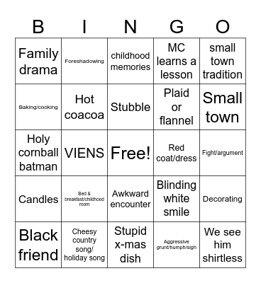 Hallmark Bingo 2025 Bingo Card
