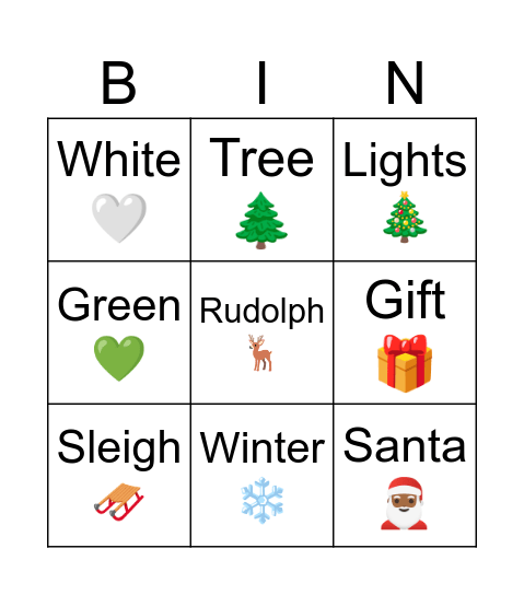 Christmas Bingo Card