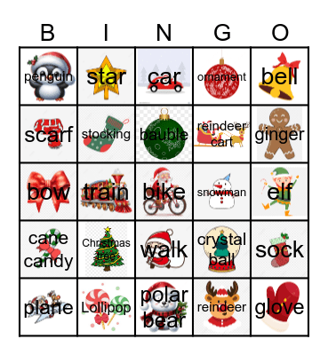 Merry Christmas Bingo Card