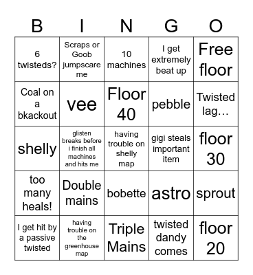 dandy’s world pain Bingo Card