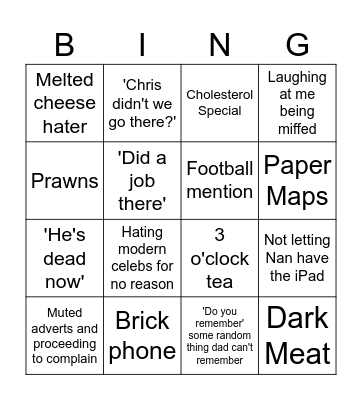 Christmas Special Bingo Card