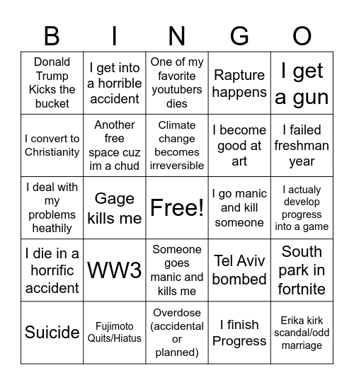 2025 Bingo Card