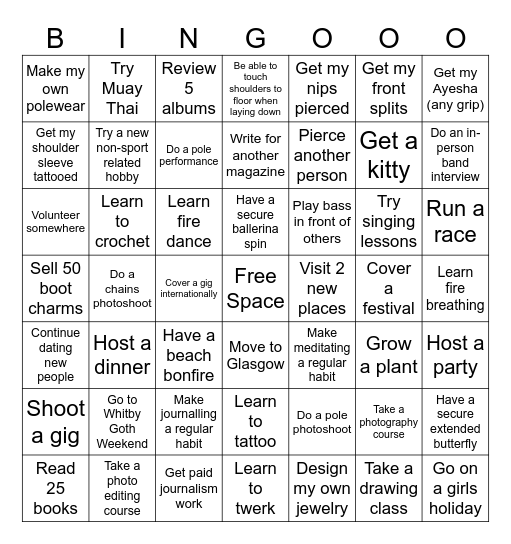 2026 Bingo Card