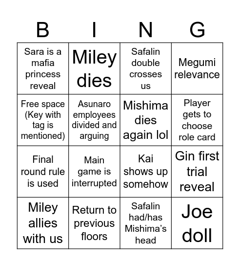 3-2 bing Bingo Card