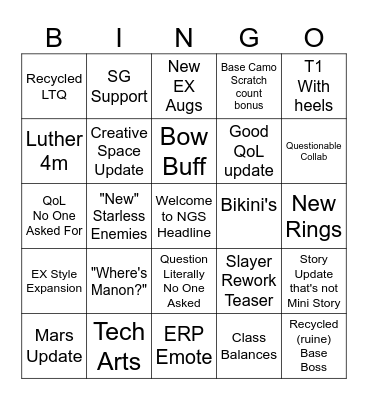12/23/25 NGS Headline Bingo Card
