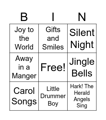 Christmas Cheer Bingo Card