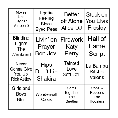 Lucas Bingo Card