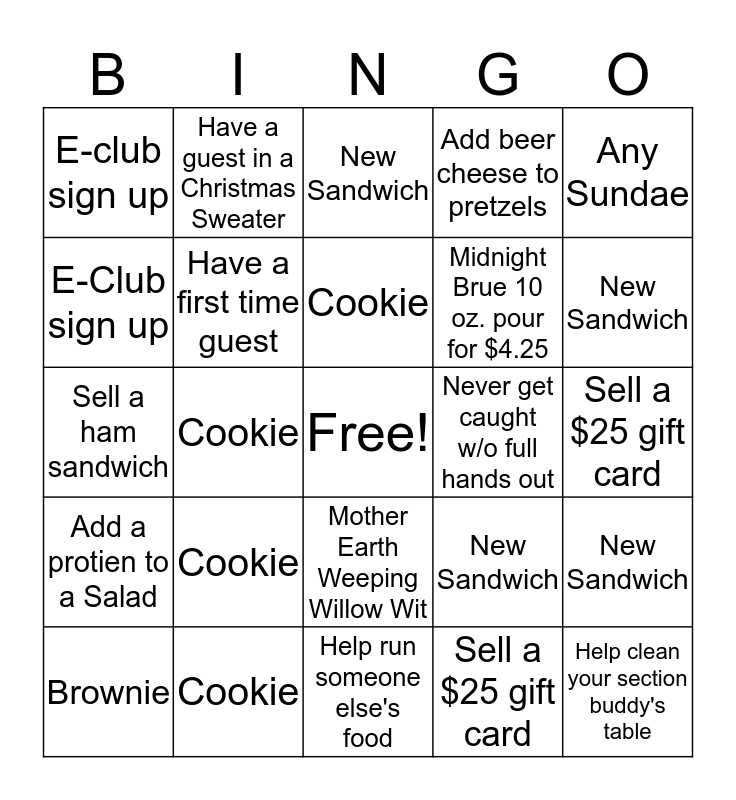 Weekend Bingo! Bingo Card