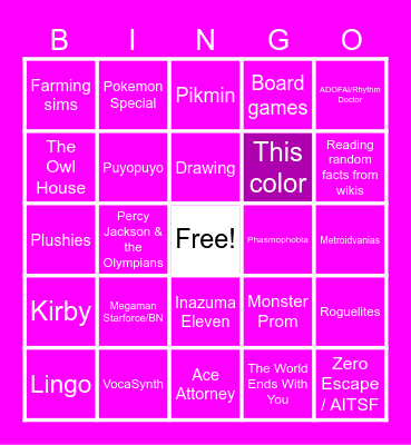 What interests do you share with Cimet? Bingo Card