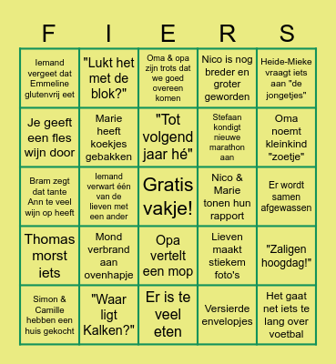 Christmas Bingo Card