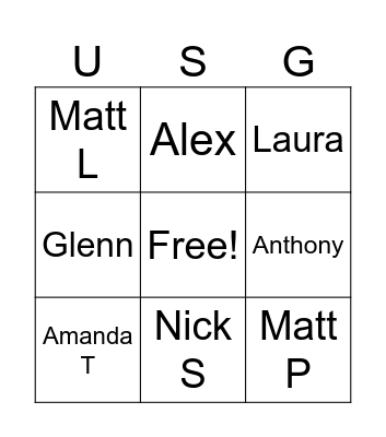 Who is here the day before holiday break Bingo Card