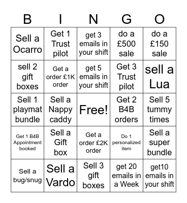 Winter sale Bingo Card