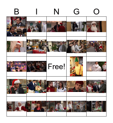 The Office Christmas Party Bingo Card