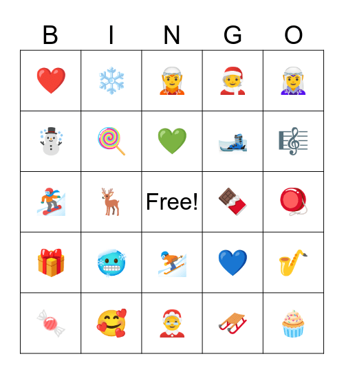 Christmas Bingo! Bingo Card