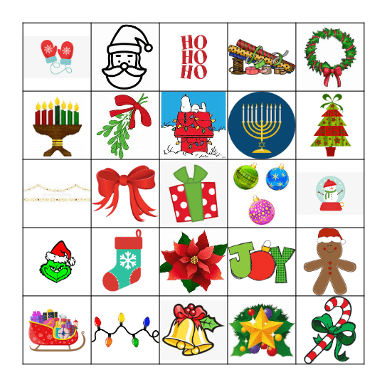 Holiday Bingo Card