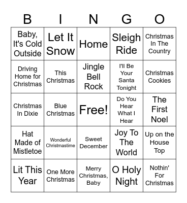 YeeHaw Santa Bingo Card