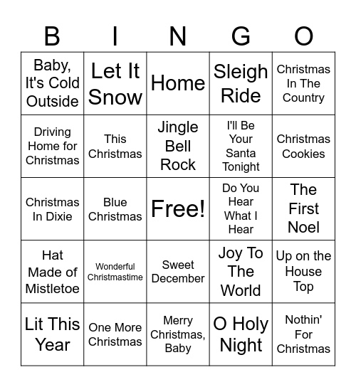 YeeHaw Santa Bingo Card