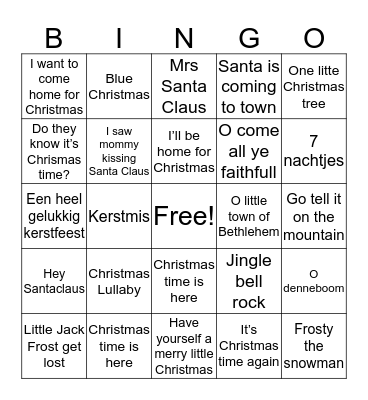XMAS Bingo Card