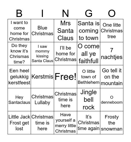 XMAS Bingo Card