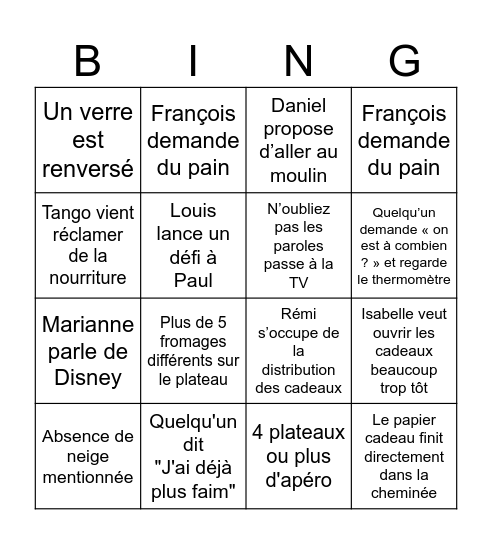 Bingo de Noël 2025 - Brigitte Bingo Card