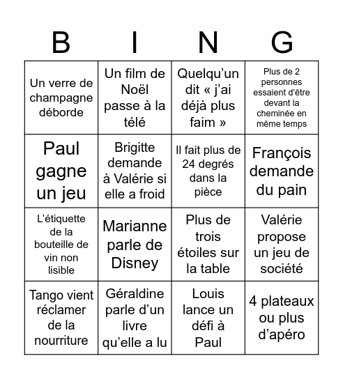 Bingo de Noël 2025 - Daniel Bingo Card