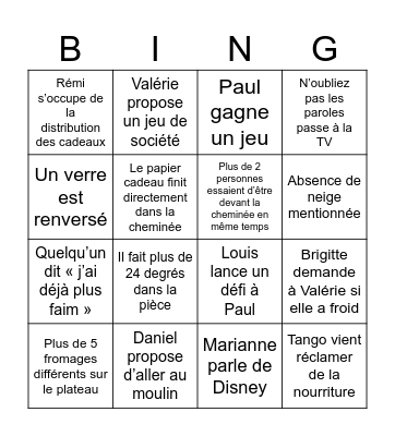 Bingo de Noël 2025 - Isabelle Bingo Card