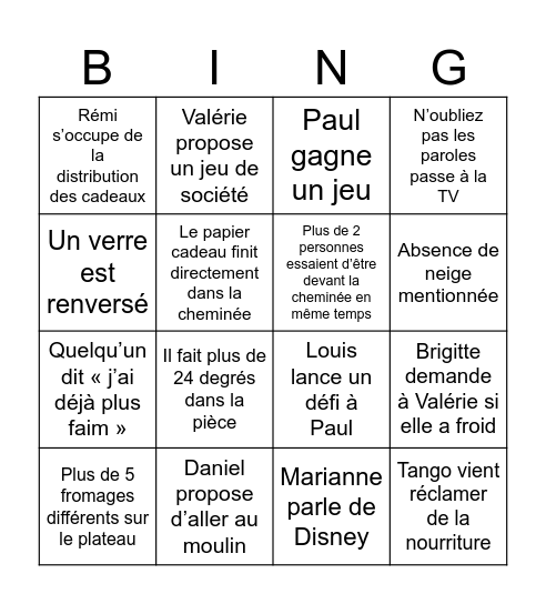 Bingo de Noël 2025 - Isabelle Bingo Card