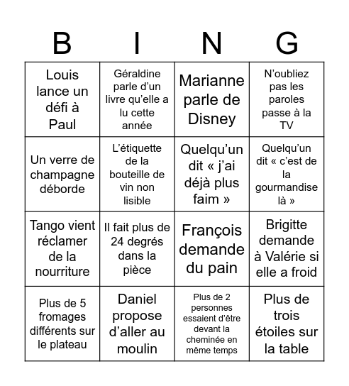 Bingo de Noël 2025 - Paul Bingo Card