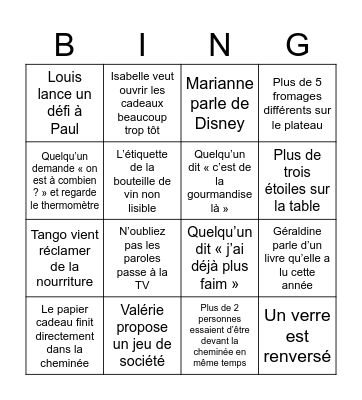 Bingo de Noël 2025 - François Bingo Card