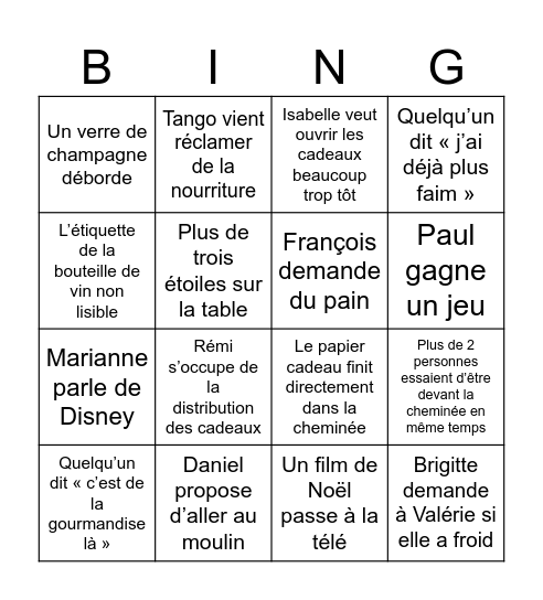 Bingo de Noël 2025 - Louis Bingo Card