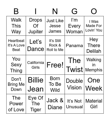 Round Two (MD#2) Bingo Card