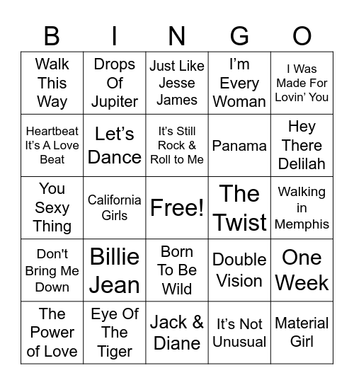 Round Two (MD#2) Bingo Card