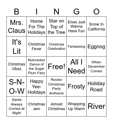 Christmas MB Round #1 (12-22-2025) Bingo Card