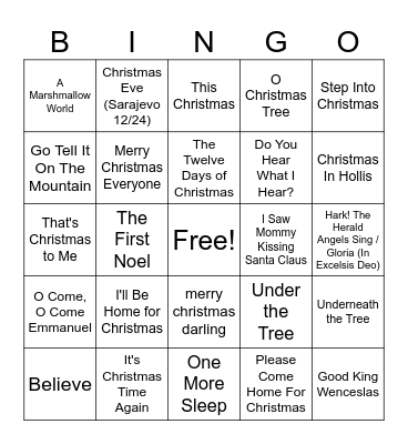 Christmas MB Round #3 (12-22-2025) Bingo Card