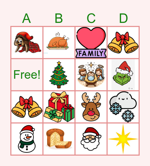 Bingo Navideño Bingo Card