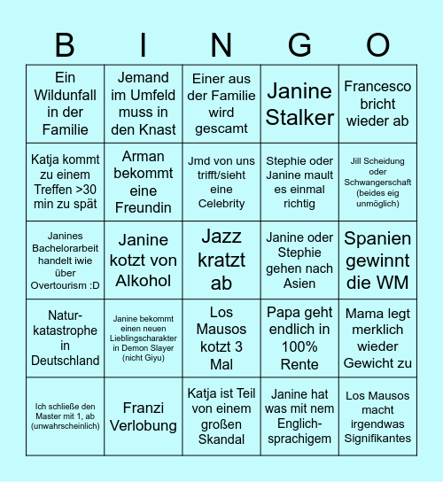 2026 Bingo Card