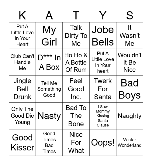 Naughty or Nice? Bingo Card