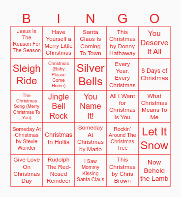 Christmas Bingo Card