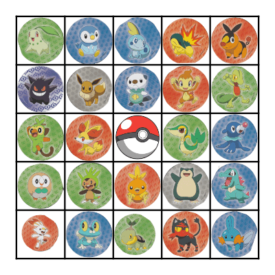 Pokemon Labyrinth Bingo Card