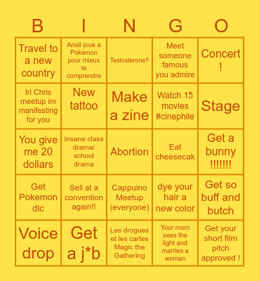 BINGO BASIL YEAA Bingo Card