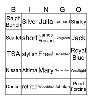 Cheryl's 60th Birthday Party Bingo Card